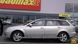 stunning teen does outdoor sex for cash with rich stranger in hunt4k