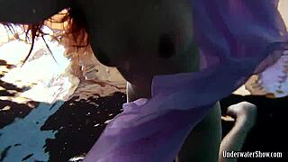 wanna see blackhaired aneta strip nude in the pool?