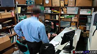 i can't believe this shoplifting teen's hairy pussy gets pounded by the mall cop