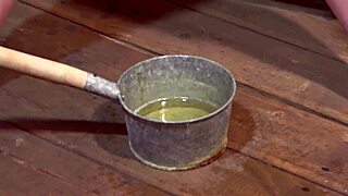 check out this hairy pussy unleashing tons of pee in sauna fetish clips