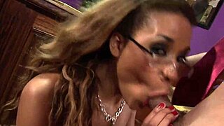 keisha kane glasses on quick office anal creampie pov