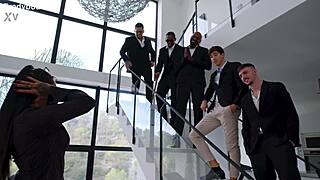 friends gangbang busty realtor yasmina khan with interracial anal pounding