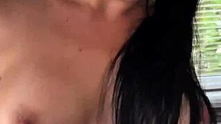 buddy, watch this brunette milf fucked hard on kitchen table swallowing every drop