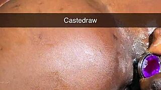 watch her tight ASSHOLE swallow the massive ANAL PLUG whole