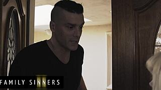 ramon nomar catches step niece kenzie reeves masturbating and dives in to fuck her shaved pussy instead