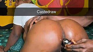 watch her tight ASSHOLE swallow the massive ANAL PLUG whole