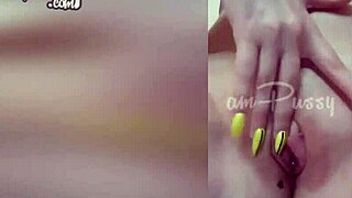 picture this crazy 18+ blonde teen on the floor fingering her shaved pussy to orgasm at home