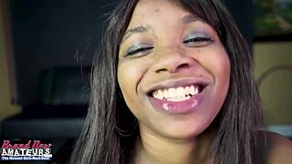 skinny ebon tattooed evelyn bent over taking deep interracial pussy pounding