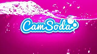 BIMBO BLONDE OLIVIA AUSTIN FINGERS Her SOCKS-CLAD TITS At Home