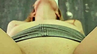 pretty blonde alice klay rides cock hard moaning close-up till she tries hot cum