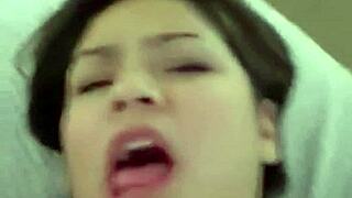 native american whore squirts on huge cock creampie cum covered tits humiliation