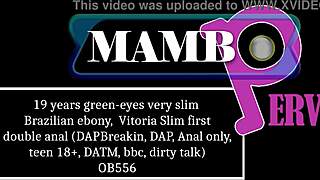 19yo slim brazilian ebony vitoria takes first double anal dap bbc datm