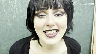 horny goth mavis dracula in cosplay begs you to pound her wet pussy and cum on feet