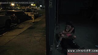 she sucks his cock outdoors bound helpless in glasses begging more