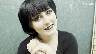 horny goth mavis dracula in cosplay begs you to pound her wet pussy and cum on feet