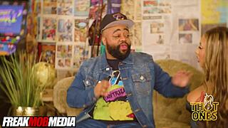 Kona Jade's big ass ebony pounded by BBC mid podcast interview casting