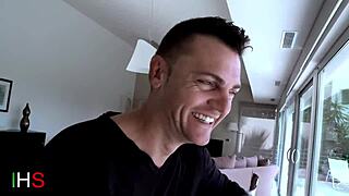 Curly Brunette Teen Fucked Doggystyle to Missionary with Cumshot in Mouth