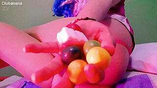 uhh maddy diamond's fat trans ass eats banana dildo while crossdressing nerdy shemale style