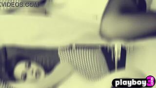 Redhead milf strips bares ass in lingerie tease