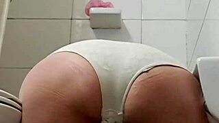 wife strips down washing peeing flaunting her curves