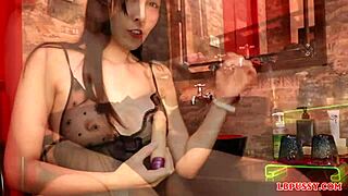 Alice stuffs toys deep in postop ladyboy cunt wildly!