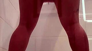 Dildo Loving Shower Whore Takes Monster Cock Toy Deep In Bath