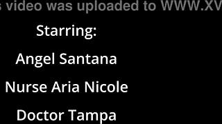 Nurse Angel Santana's Gaping Pussy Checkup With Latex Gloves And Feet!