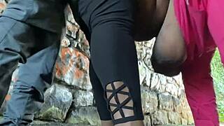 those big ebony titties swinging outdoors feels amazing while fucking fat ass public