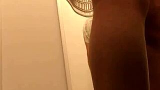i'm spyin in the dressing room on this teen's big ass and tits tryin on white dresses... full nude reveal!