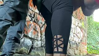 those big ebony titties swinging outdoors feels amazing while fucking fat ass public