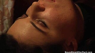 curvy bound lesbian slave screams orgasms as dom madame fingers and licks her pussy