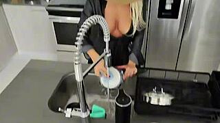 i kept testing stepmom's patience by fucking my sex doll right in front of her every time