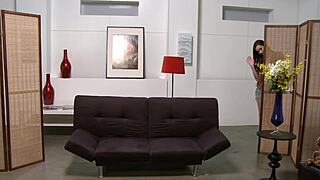 whoa, brunette kitty bella's big boobs bounce as she gets fucked with a finger in her ass 😈🍑