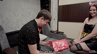 your mistress xmas gift gag dildo facesittin till i cum on slave face