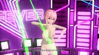 goddess megurine luka poses nude with big tits and ass in night fever mod