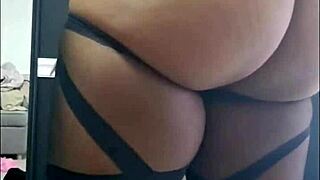 watch me slip into lingerie and boots for hubby tease