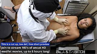 angel santana's shaved pussy blasted full of hot cum backstage closeup