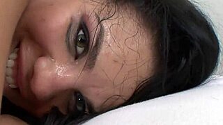 yo this latina's big ass gets bent over doggystyle first time rough creampie quickie in garage