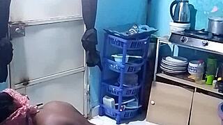 african ebony bends over kitchen for big pussy doggystyle pounding pt1