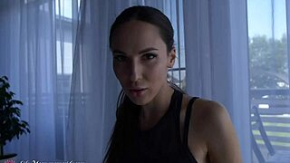 lustful fit brunette girl... she seduced coach gave deepthroat doggystyle till facial cumshot, wanted that monster cock bad!