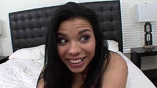 yo this latina's big ass gets bent over doggystyle first time rough creampie quickie in garage