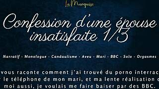 unsatisfied french wife confesses craving bbc while cuckold husband watches