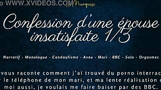 unsatisfied french wife confesses craving bbc while cuckold husband watches