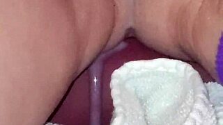 damn this whore wife creams her pussy deep with that fat dildo