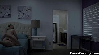 imagine this curvy blonde big tits ass in see through getting oiled massage big cock blowjob