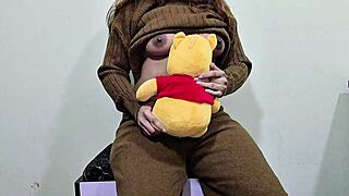 Eager Housewife Strips Shirt Trousers for Boyfriend's Desire