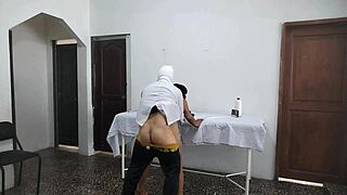 Perverted Doctor Pounds Latina Patient Doggystyle as Husband Waits