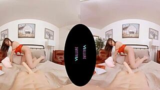 Vrallure brunette fuck doll rides cowgirl pov valentines outfit vibrator