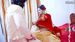 Desi Newlywed Starsudipa Ravished by Thief Before Husband Joins Hardcore Threesome