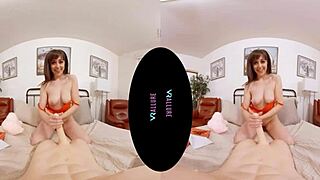 Vrallure brunette fuck doll rides cowgirl pov valentines outfit vibrator